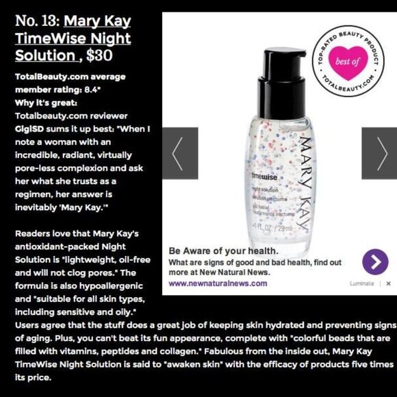 New In Box Mary Kay Timewise Night Solution Full Size - DISCONTINUED - Picture 4 of 10